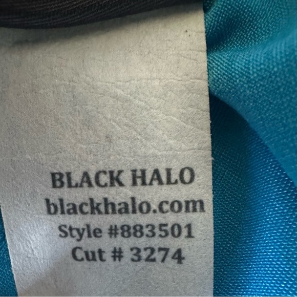 NWT BLACK HALO JILL WRAP STYLE RUCHED AQUA BLUE MINI DRESS SIZE LARGE - Picture 12 of 13